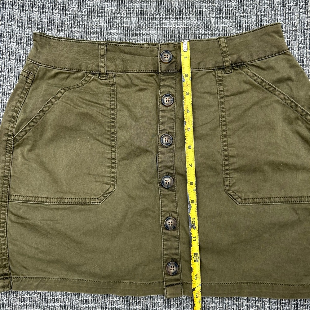 Garage Olive Button-Down Skirt - Picture 6 of 6